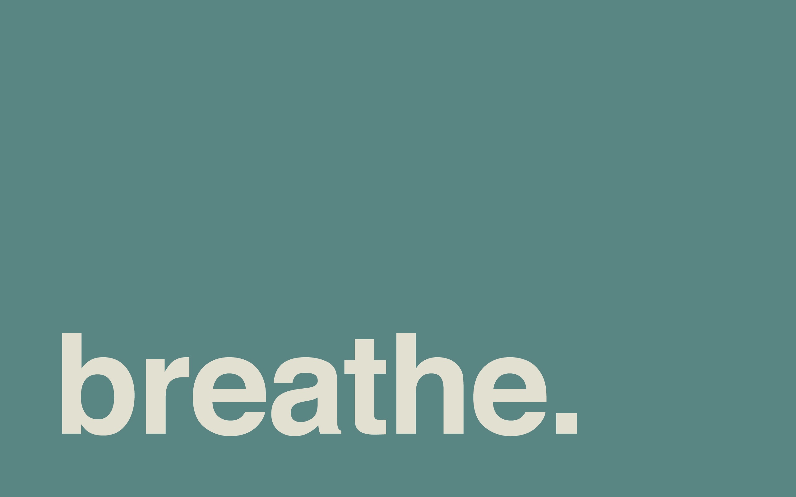 Our one true constant - the breath.
